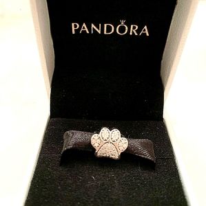NEW Pandora Sparkling Paw Print Charm